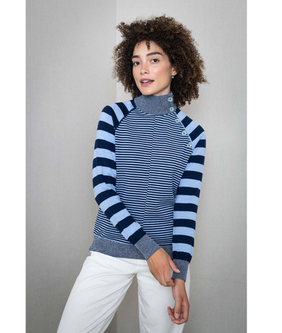 Stripy Stripe Sweater | Blue Sweater THE GUESTLIST