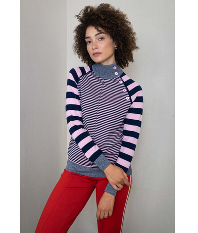 Stripy Stripe Sweater | Pink Sweater THE GUESTLIST
